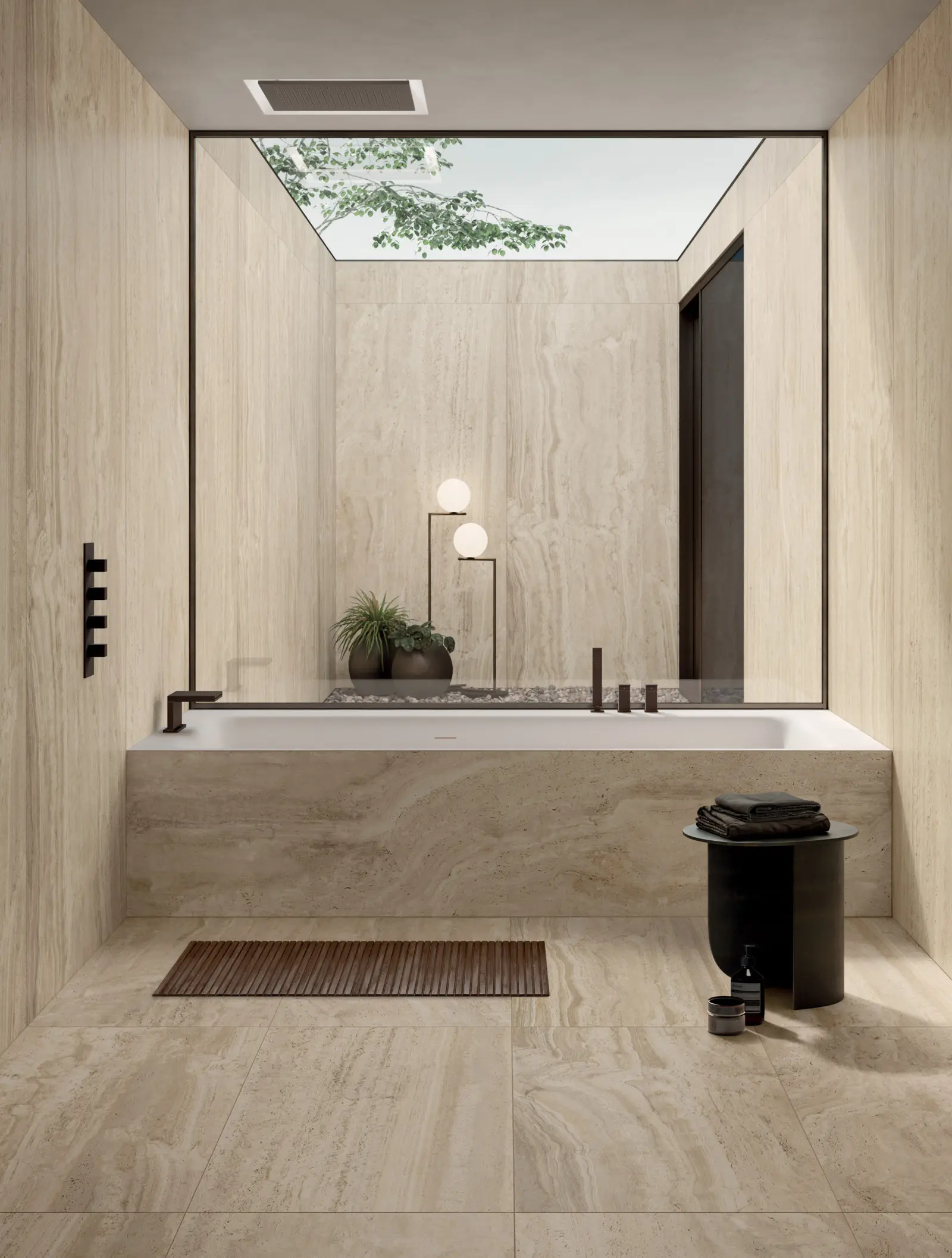 Natuursteenlook - Vloertegel - Beige - 120x280cm - Mat - F25NAVH - Image 3