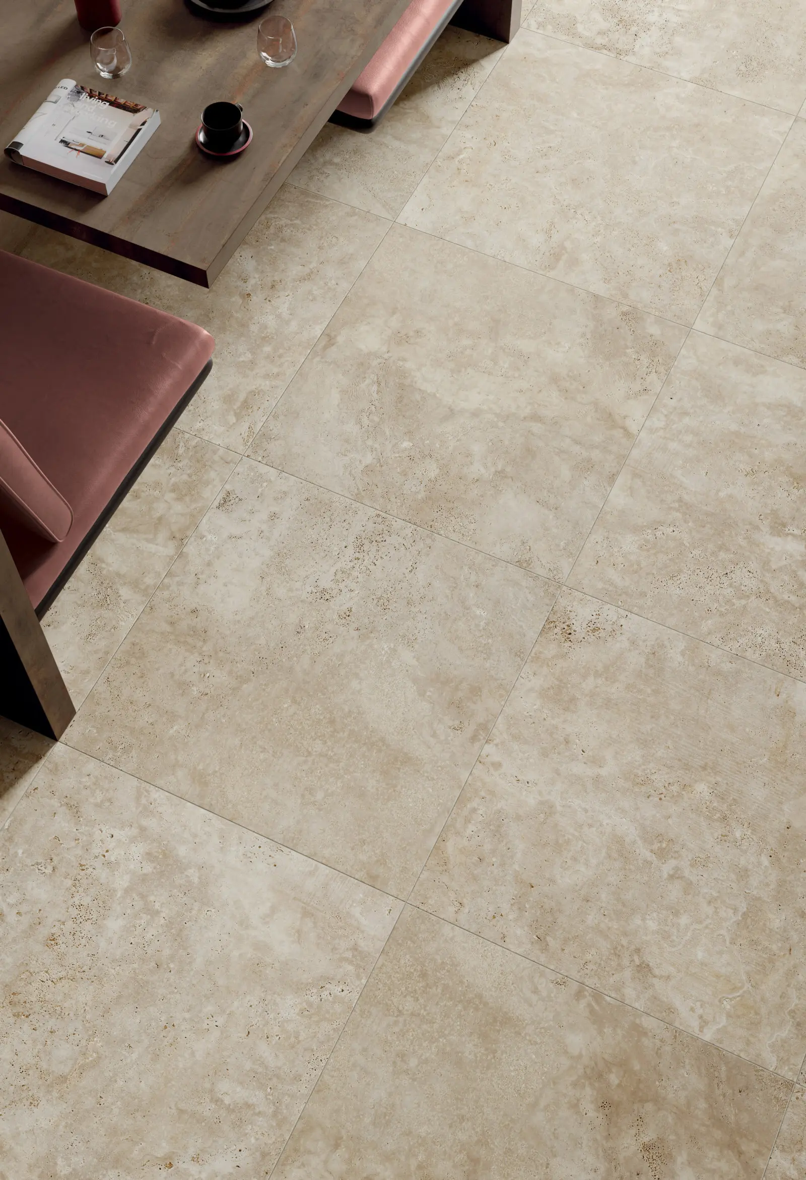 Natuursteenlook - Vloertegel - Beige - 120x280cm - Mat - F25NAVH - Image 5